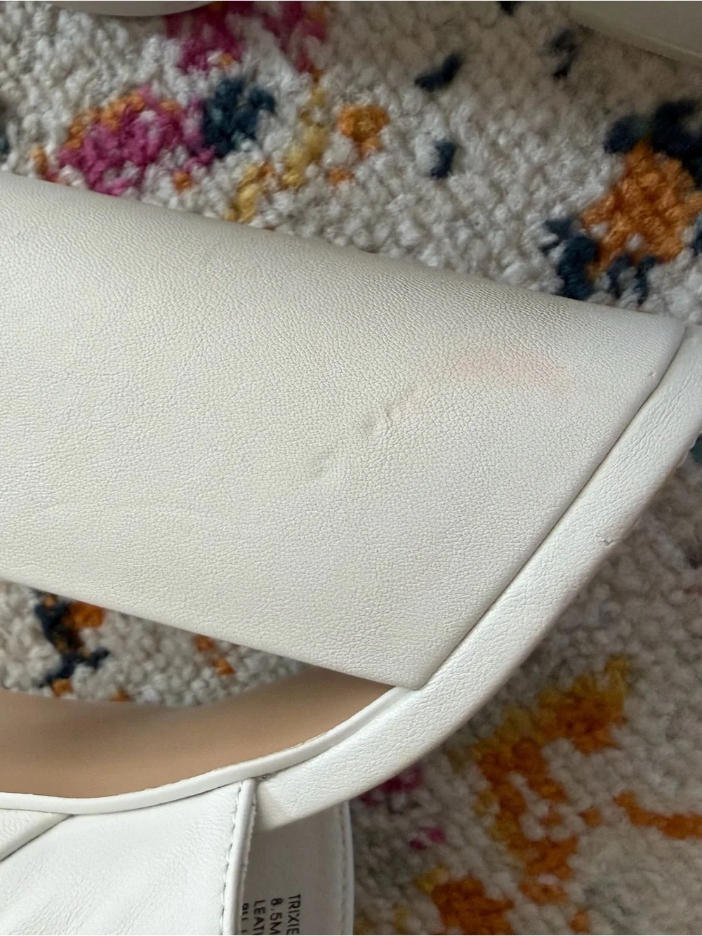 Steve Madden Trixie Leather Platform Slide Sandals Y2K White 8.5 New Chunky Heel